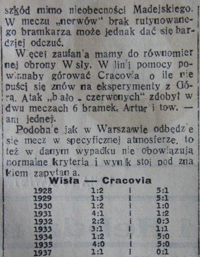 Zapowiedź meczu w warszawskim tygodniku Przegląd Sportowy cz.3