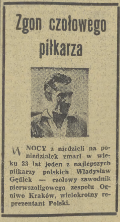Informacja w Echo Krakowa z 2.03.1954