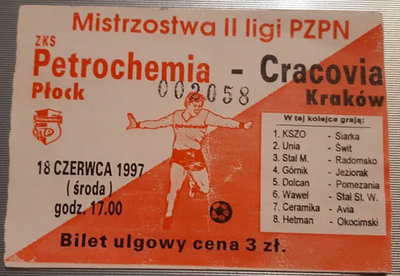18-06-1997 bilet Petrochemia Cracovia.png
