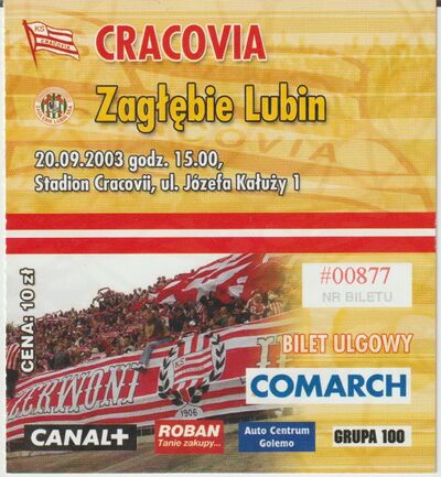 Bilet 2003-09-20 Cracovia - Zagłębie Lubin 1.jpg