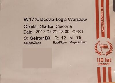 Cracovia1-2Legia Warszawa bilet.jpg
