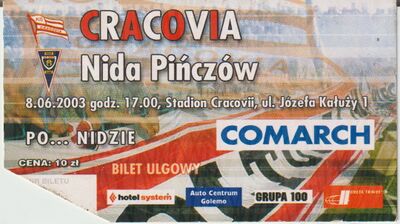 Bilet 2003-06-08 Cracovia - Nida Pińczów 1.jpg