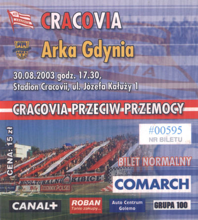 2003-08-30 Cracovia - Arka Gdynia bilet awers.jpg