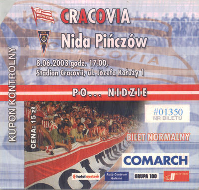 2003-06-08 Cracovia - Nida Pińczów bilet awers.jpg