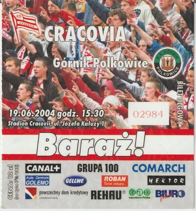 Bilet 2004-06-19 Cracovia - Górnik Polkowice 1.jpg