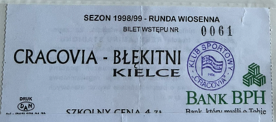Bilety 1998 99 Cracovia Błękitni Kielce.png