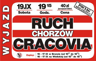 2009-09-19 Ruch Chorzów - Cracovia (plakat).jpg
