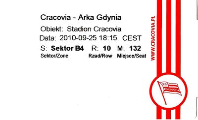 2010-09-25 Cracovia - Arka Gdynia bilet awers.jpg