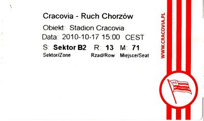 2010-10-17 Cracovia - Ruch Chorzów bilet awers.jpg